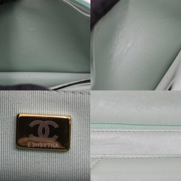 Chanel Lambskin Quilted Chanel 19 Wallet On Chain - Light Green E3H9X7NA - Picture 13 of 14